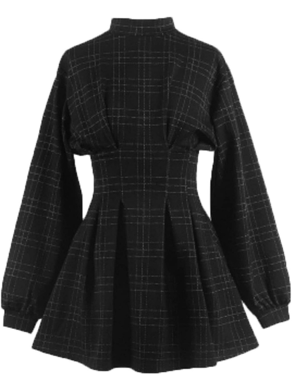 Long Sleeve Dress Harajuku Vintage Plaid Retro Pleated dress. New, no tags.